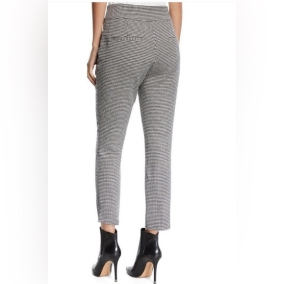 Veronica Beard Felton High-rise Cropped Houndstooth Trousers Black & White NWT - Picture 2 of 3